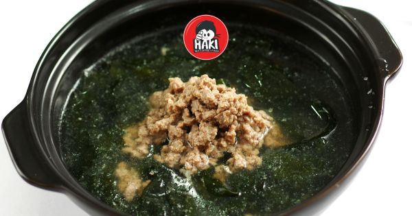 canh rong biển thịt bằm