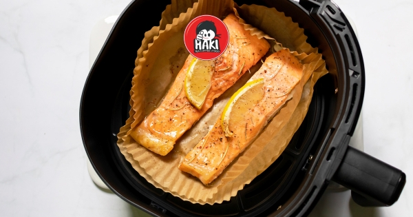 cà hồi nướng nồi chiên không dầu